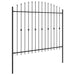 Gard cu țărușe Negru 200 x 200 cm Oțel vopsit electrostatic - WALTI WALTI