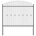 Gard cu țărușe Negru 200 x 200 cm Oțel vopsit electrostatic - WALTI WALTI
