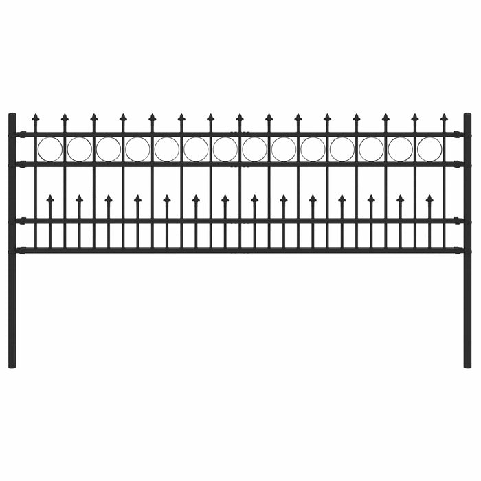 Gard Spike Ring Negru 200 x 130 cm Oțel vopsit electrostatic - WALTI WALTI