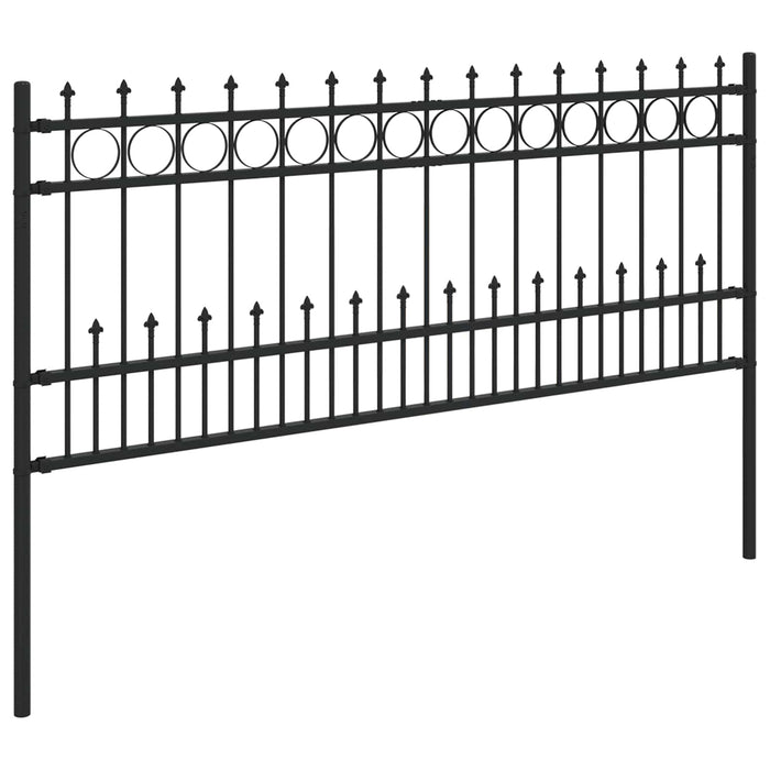 Gard Spike Ring Negru 200 x 130 cm Oțel vopsit electrostatic - WALTI WALTI