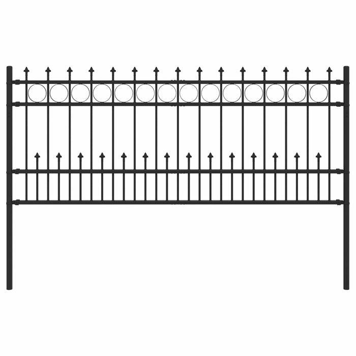 Gard Spike Ring Negru 200 x 130 cm Oțel vopsit electrostatic - WALTI WALTI