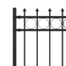 Gard Spike Ring Negru 200 x 150 cm Oțel vopsit electrostatic - WALTI WALTI