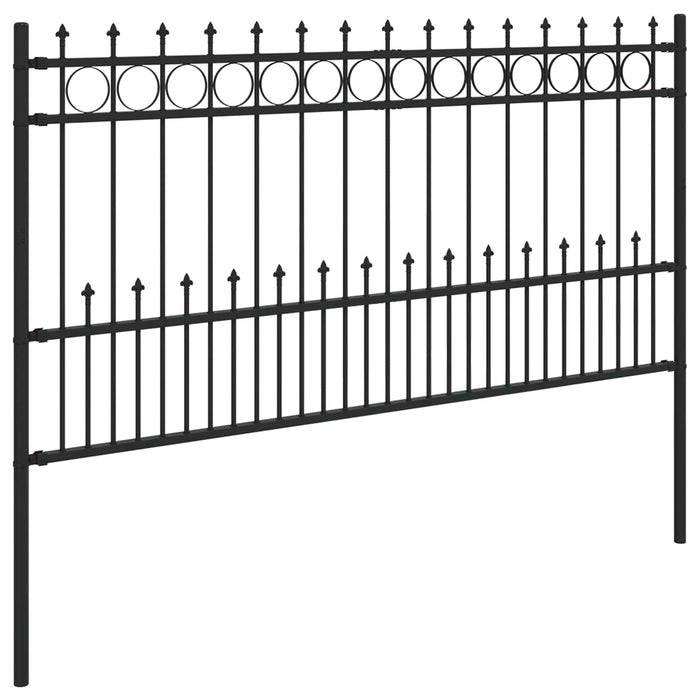 Gard Spike Ring Negru 200 x 150 cm Oțel vopsit electrostatic - WALTI WALTI