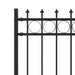 Gard Spike Ring Negru 200 x 130 cm Oțel vopsit electrostatic - WALTI WALTI