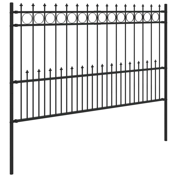 Gard Spike Ring Negru 200 x 130 cm Oțel vopsit electrostatic - WALTI WALTI