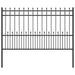 Gard Spike Ring Negru 200 x 130 cm Oțel vopsit electrostatic - WALTI WALTI