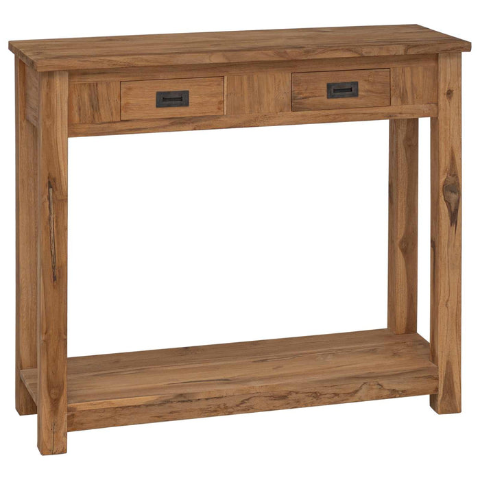 Masă de consolă natural 90 x 30 x 80 cm Lemn solid de tec WALTI
