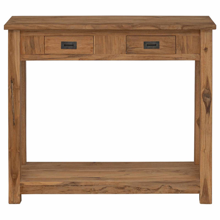 Masă de consolă natural 90 x 30 x 80 cm Lemn solid de tec WALTI