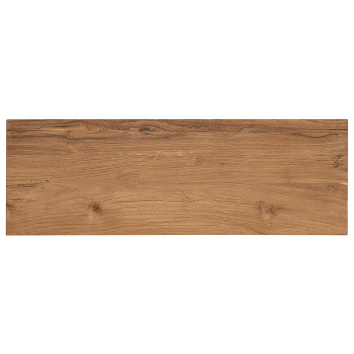 Masă de consolă natural 90 x 30 x 80 cm Lemn solid de tec WALTI