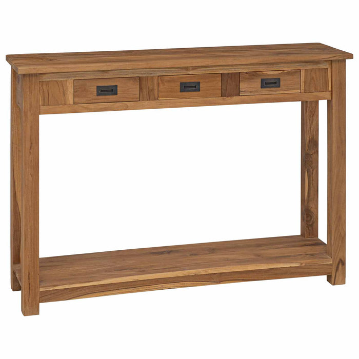 Masă de consolă natural 110 x 30 x 80 cm Lemn solid de tec WALTI
