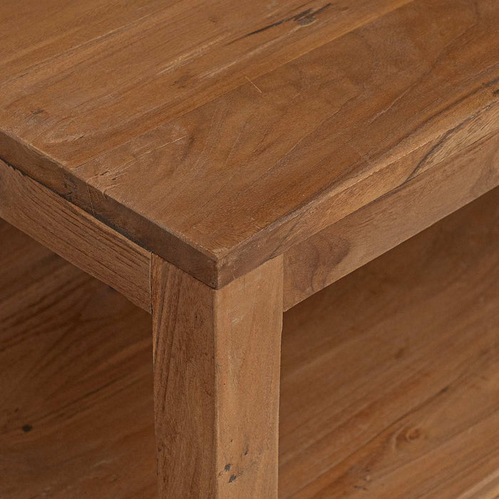Masă de cafea natural 100 x 50 x 40 cm Lemn solid de tec WALTI