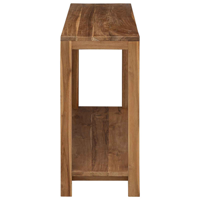 Masă de consolă natural 110 x 35 x 75 cm Lemn solid de tec WALTI