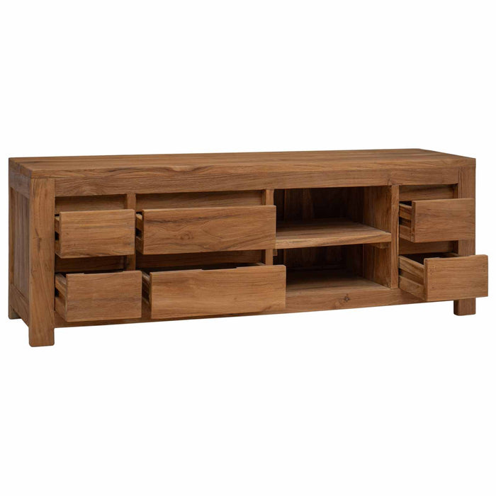 Comodă TV 110 x 30 x 40 cm natural Lemn solid de tec WALTI