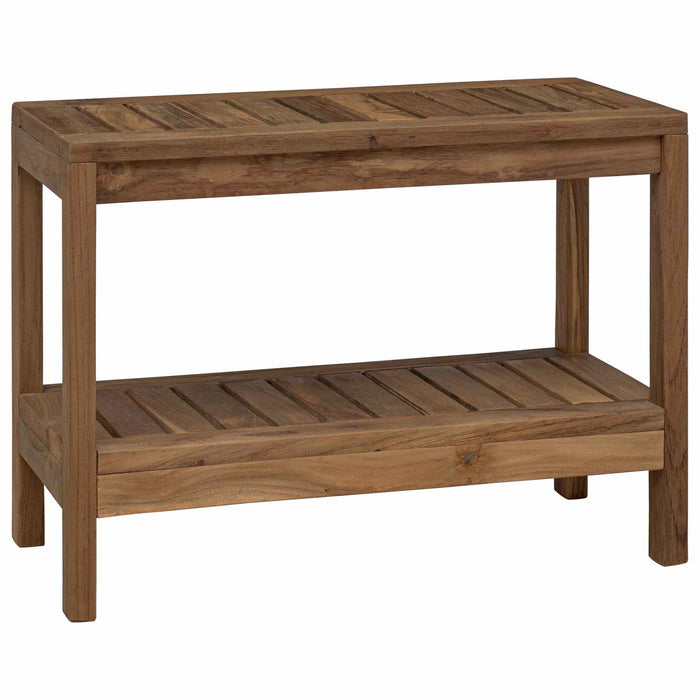 Masă de baie laterală natural 60 x 30 x 45 cm Lemn solid de tec - WALTI WALTI