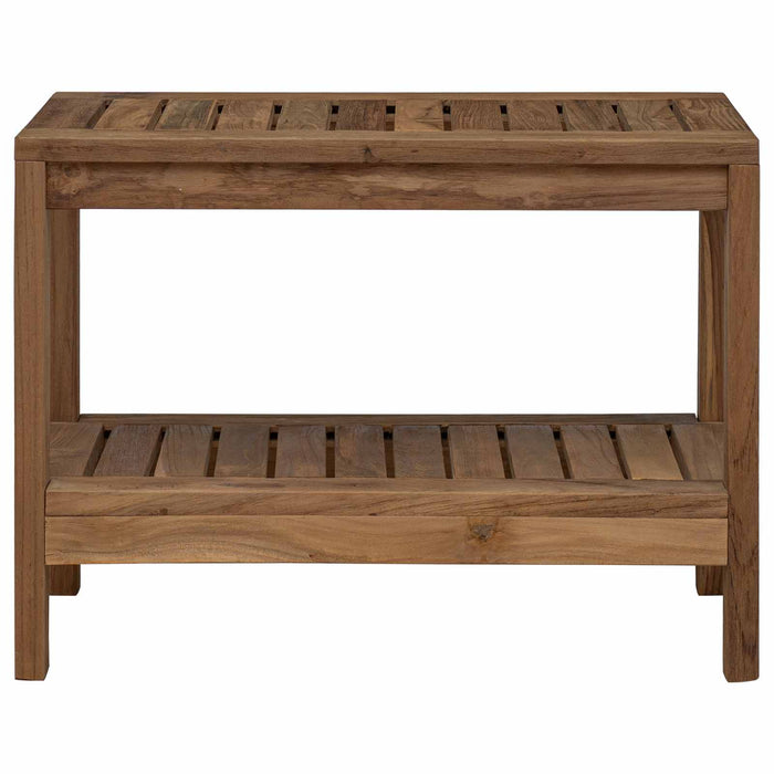 Masă de baie laterală natural 60 x 30 x 45 cm Lemn solid de tec - WALTI WALTI