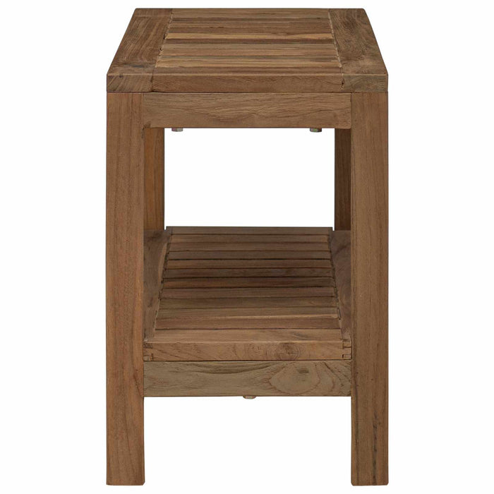 Masă de baie laterală natural 60 x 30 x 45 cm Lemn solid de tec - WALTI WALTI