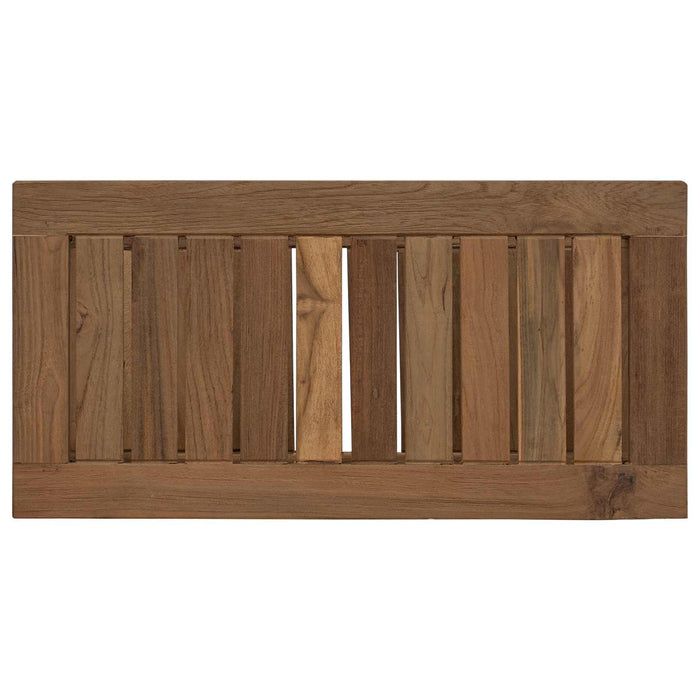 Masă de baie laterală natural 60 x 30 x 45 cm Lemn solid de tec - WALTI WALTI