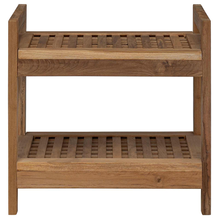 Raft pentru baie natural 45 x 30 x 45 cm Lemn solid de tec WALTI