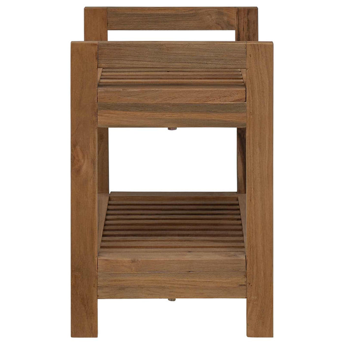 Raft pentru baie natural 45 x 30 x 45 cm Lemn solid de tec WALTI