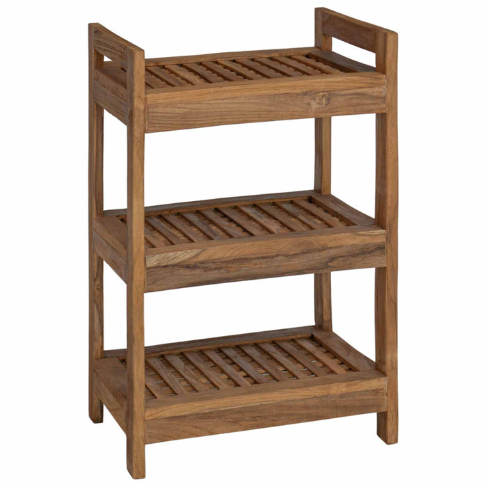 Raft pentru baie natural 45 x 30 x 71 cm Lemn solid de tec WALTI
