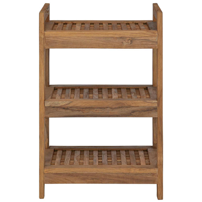 Raft pentru baie natural 45 x 30 x 71 cm Lemn solid de tec WALTI