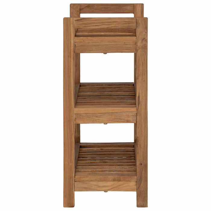 Raft pentru baie natural 45 x 30 x 71 cm Lemn solid de tec WALTI