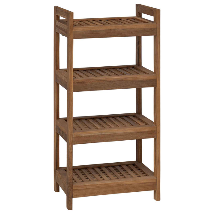 Raft pentru baie natural 45 x 30 x 97 cm Lemn solid de tec WALTI