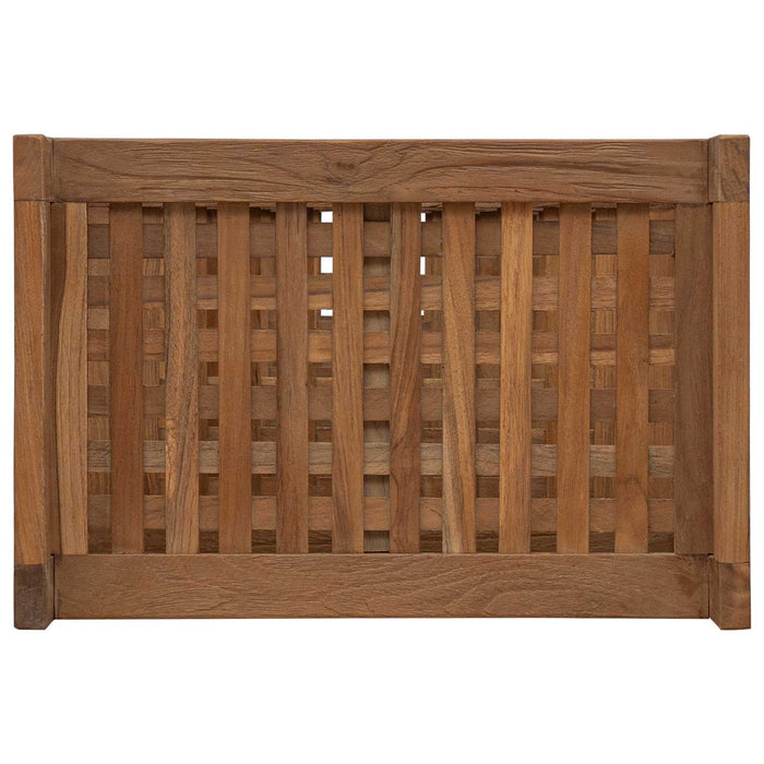 Raft pentru baie natural 45 x 30 x 97 cm Lemn solid de tec WALTI
