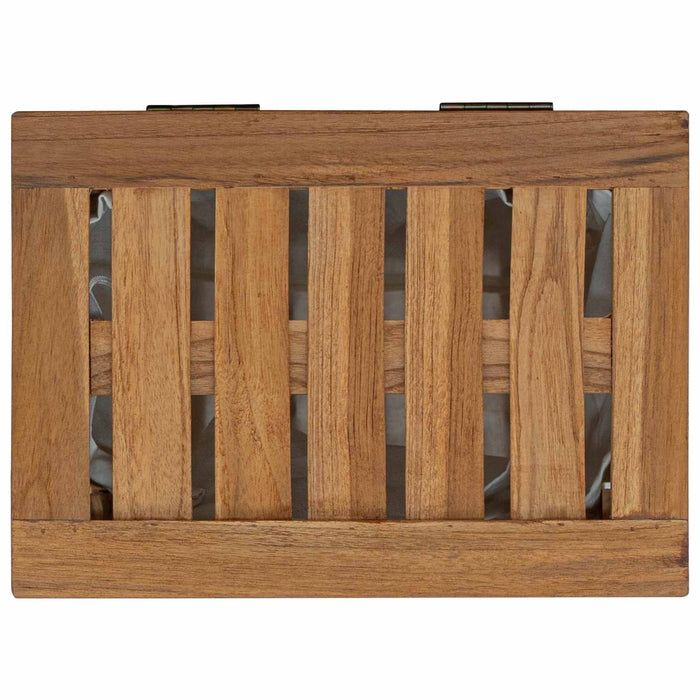 Coș pentru rufe natural 35 x 25 x 60 cm Lemn solid de tec WALTI