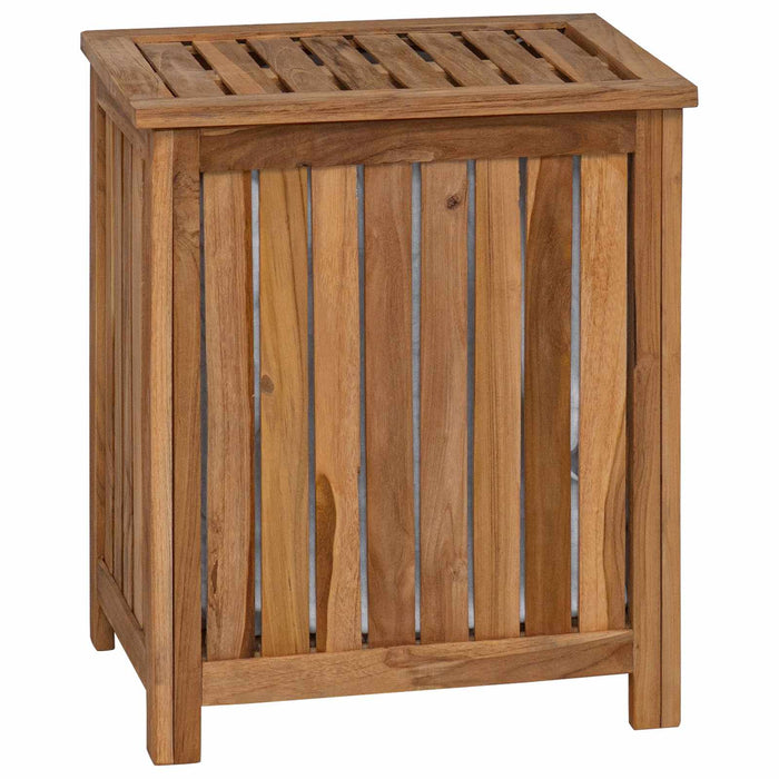 Coș pentru rufe natural 50 x 35 x 60 cm Lemn solid de tec WALTI