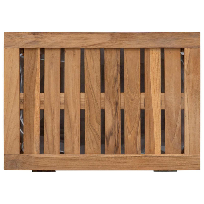 Coș pentru rufe natural 50 x 35 x 60 cm Lemn solid de tec WALTI