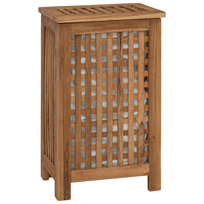 Coș pentru rufe natural 35 x 25 x 60 cm Lemn solid de tec WALTI