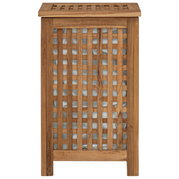 Coș pentru rufe natural 35 x 25 x 60 cm Lemn solid de tec WALTI
