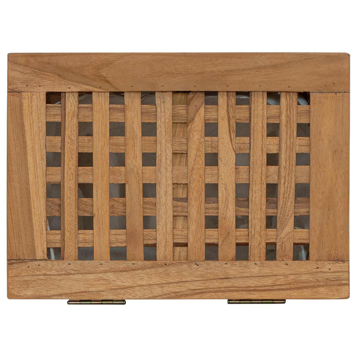 Coș pentru rufe natural 35 x 25 x 60 cm Lemn solid de tec WALTI
