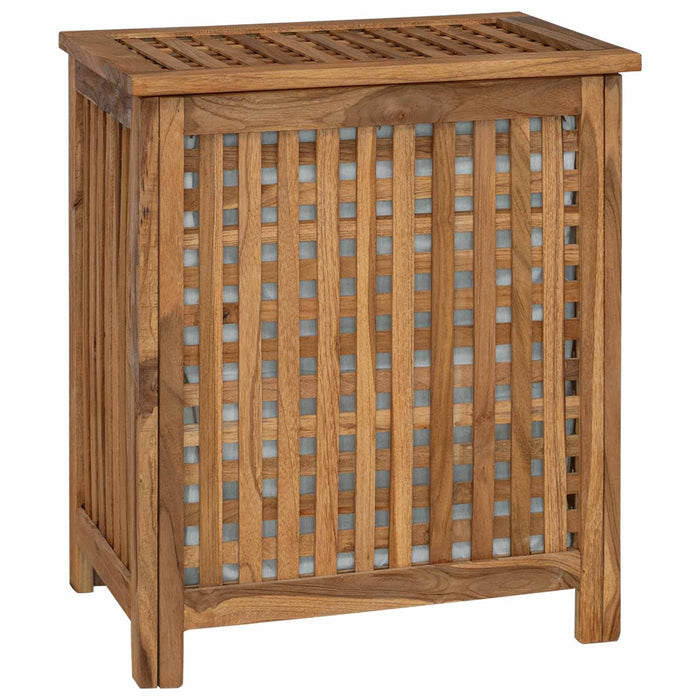 Coș pentru rufe natural 50 x 35 x 60 cm Lemn solid de tec WALTI