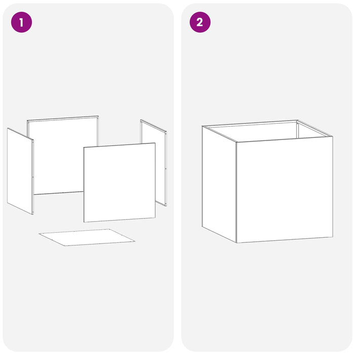 Vază pentru Grădină Argintiu 25 x 25 x 25 cm Oţel inoxidabil WALTI