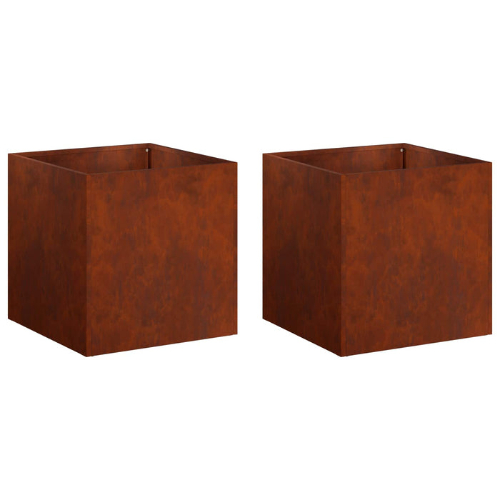 Vază pentru Grădină 2 buc. Ruginit 25 x 25 x 25 cm WALTI
