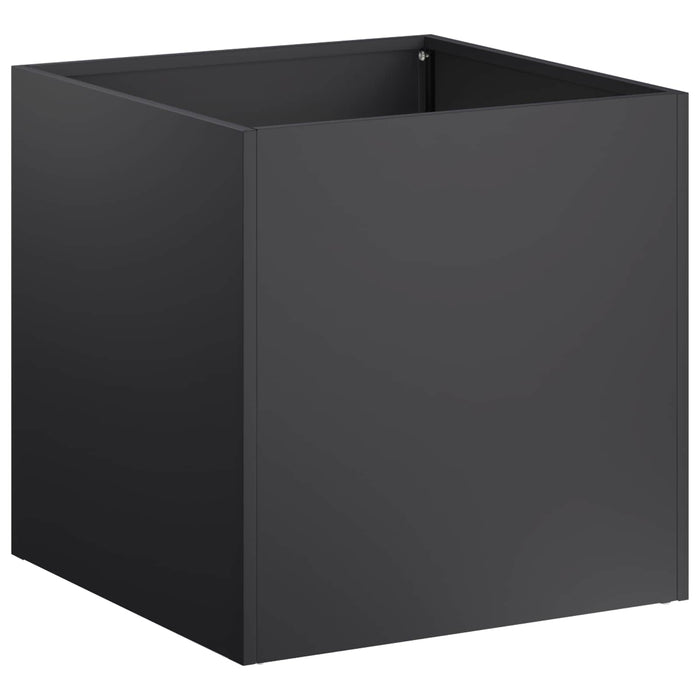 Vază pentru Grădină Negru 45 x 45 x 45 cm Oțel laminat la rece WALTI