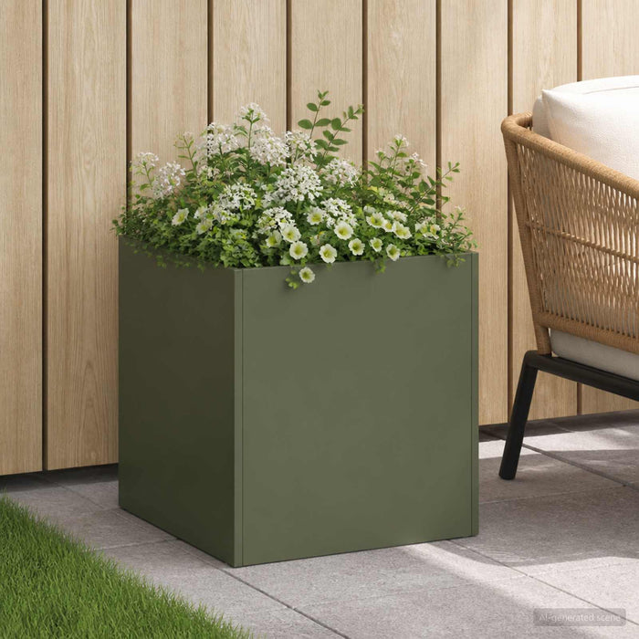 Vază pentru Grădină Verde măsliniu 45 x 45 x 45 cm WALTI