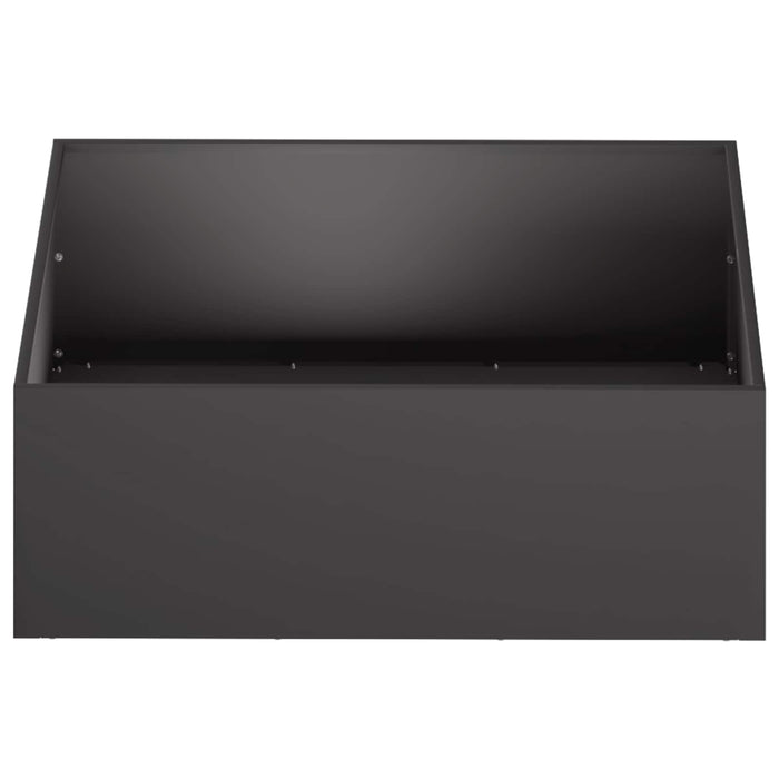 Vază pentru Grădină Negru 40 x 40 x 20 cm Oțel laminat la rece WALTI