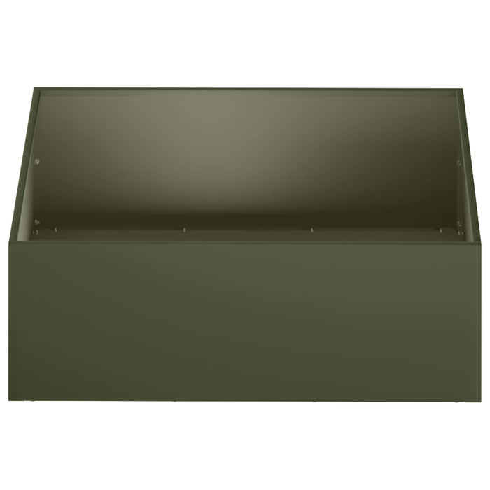Vază pentru Grădină 2 buc. Verde măsliniu 40 x 40 x 20 cm WALTI