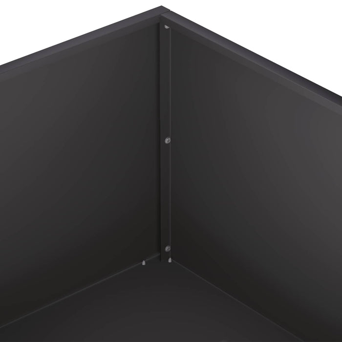 Vază pentru Grădină 2 buc. Negru 60 x 60 x 20 cm WALTI
