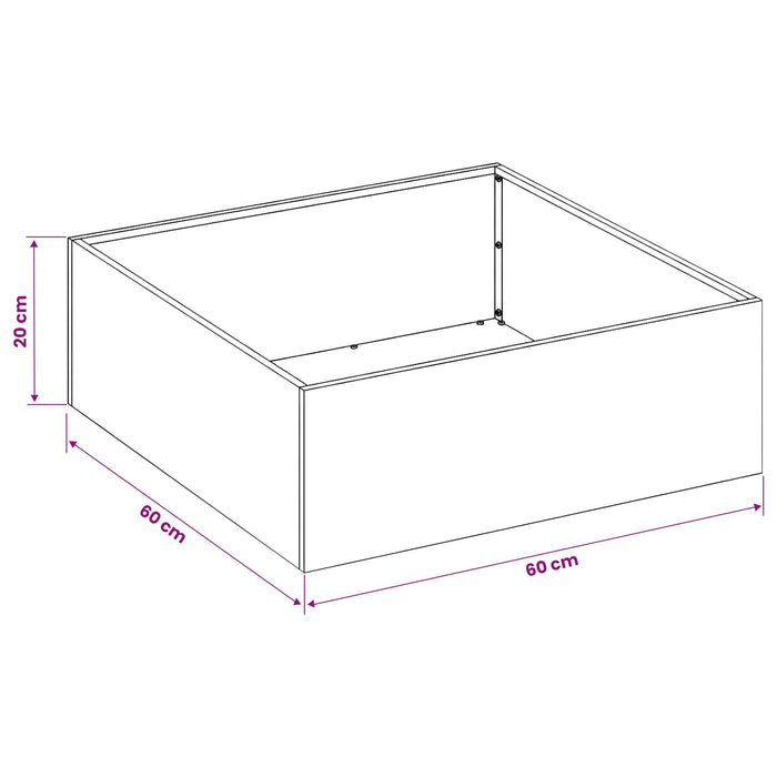 Vază pentru Grădină 2 buc. Alb 60 x 60 x 20 cm WALTI