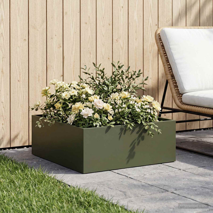 Vază pentru Grădină Verde măsliniu 60 x 60 x 20 cm WALTI