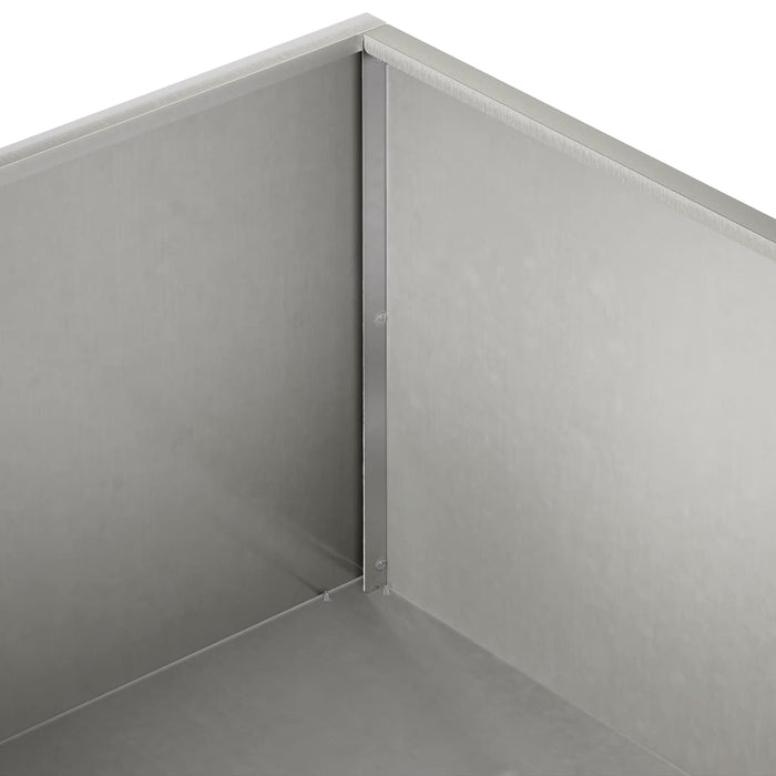 Vază pentru Grădină Argintiu 60 x 60 x 20 cm Oţel inoxidabil WALTI