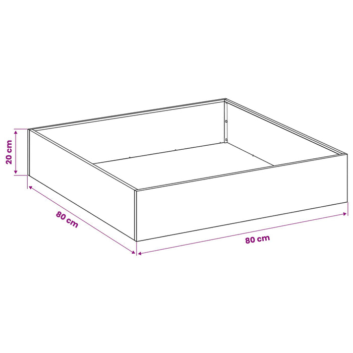 Vază pentru Grădină Argintiu 80 x 80 x 20 cm Oţel inoxidabil WALTI