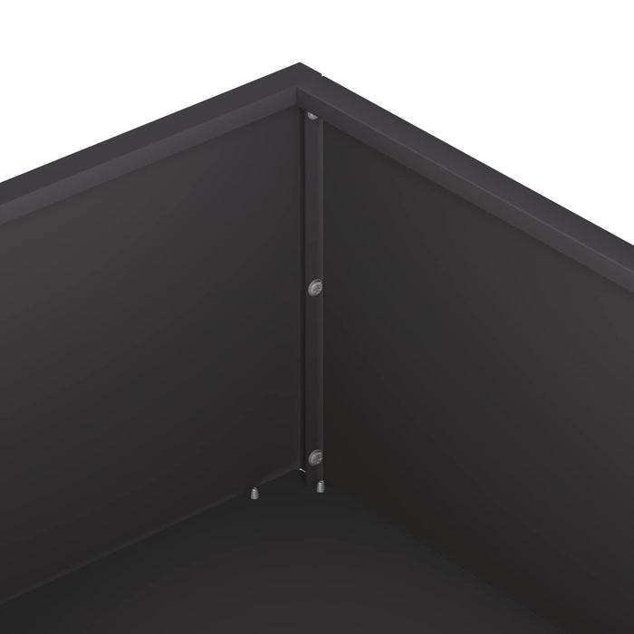 Vază pentru Grădină 2 buc. Negru 100 x 100 x 20 cm WALTI