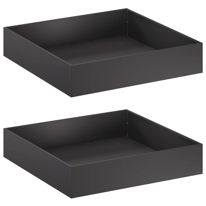 Vază pentru Grădină 2 buc. Negru 100 x 100 x 20 cm WALTI