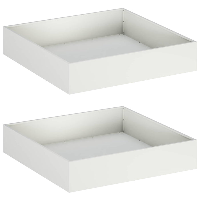 Vază pentru Grădină 2 buc. Alb 100 x 100 x 20 cm WALTI