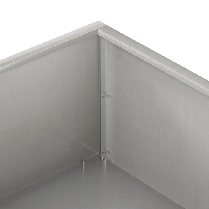 Vază pentru Grădină Argintiu 100 x 100 x 20 cm Oţel inoxidabil WALTI